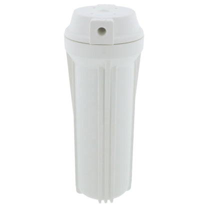 10" Slim Line Filter Housing White Sump/White Flat Cap 1/4" No PR - 1/4" FPT
