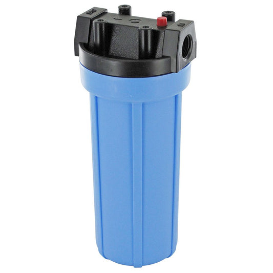 Watts Flowmatic 10" HD Commercial Filter Housing Black/Blue w/ PR - 3/4" FPT
