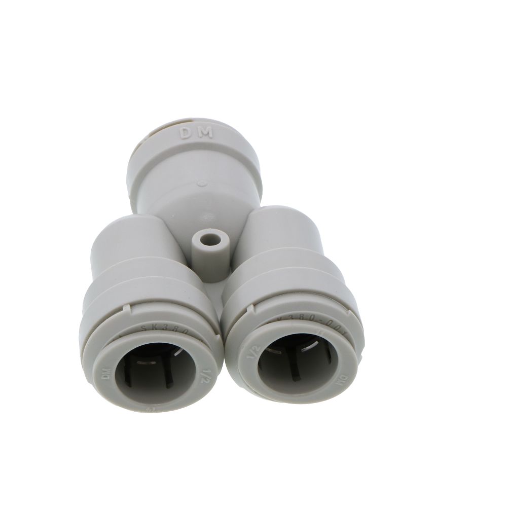 DMfit Two Way Divider - 1/2" x 1/2" x 1/2" Push-In
