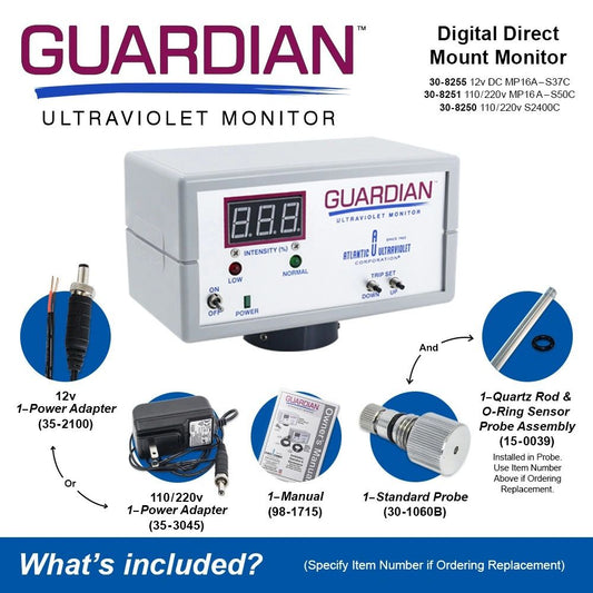 Atlantic UV 30-8250 Guardian Ultraviolet Monitor Digital Direct Mount