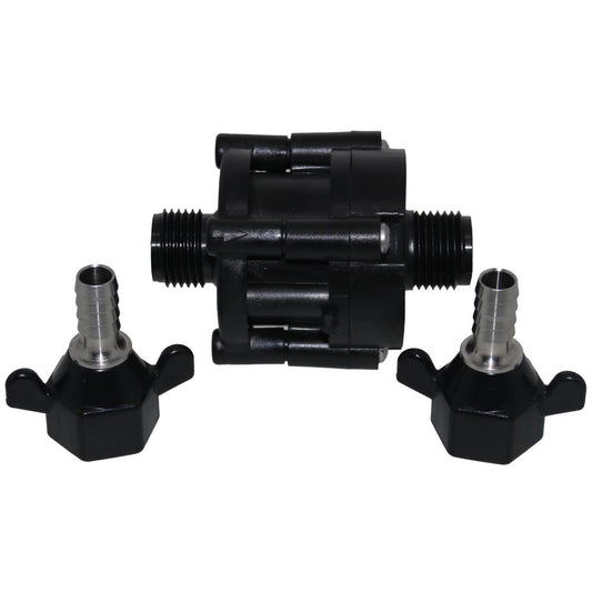 SHURflo 183-165-SS Water Pressure Reducer Valve - 65 PSI - Inlet/Outlet 3/8" Barb - SS Fittings