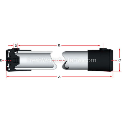 AXEON 200520 2.5 x 40 PVC Membrane Housing