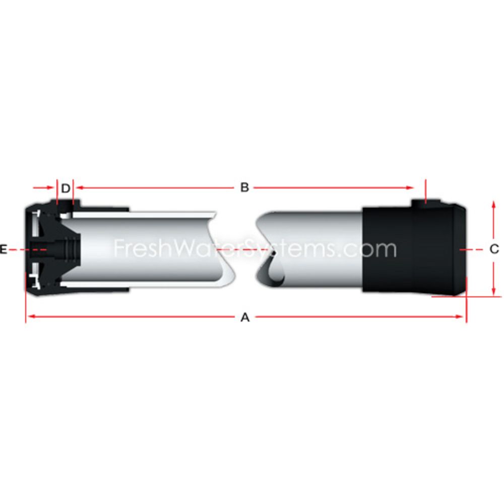 AXEON 200518 2.5 x 14 PVC Membrane Housing