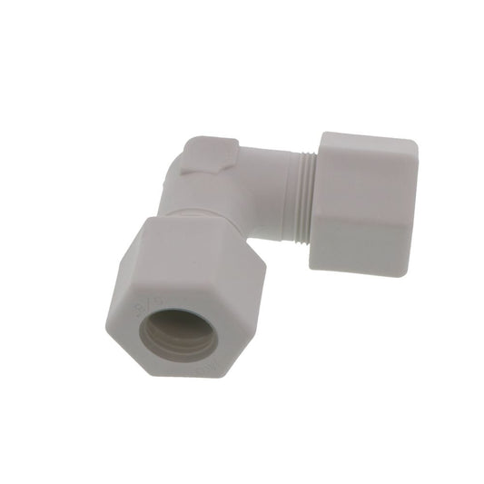 JACO 50-10-P-PG Polypropylene Union Elbow 5/8 OD Tube x 5/8 OD Tube