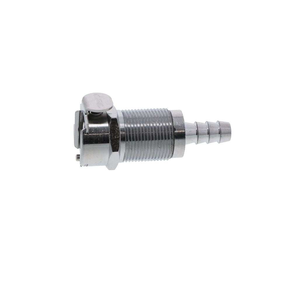 LCD16004 Valved Panel Mount Hose Barb Coupling Body 1/4 ID Barb