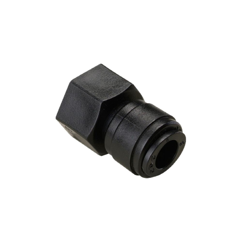 NeoFit - Acetal Black Female Adapter- Cone Type- 10mm tube OD x 3/8 BSP[P] conic inside