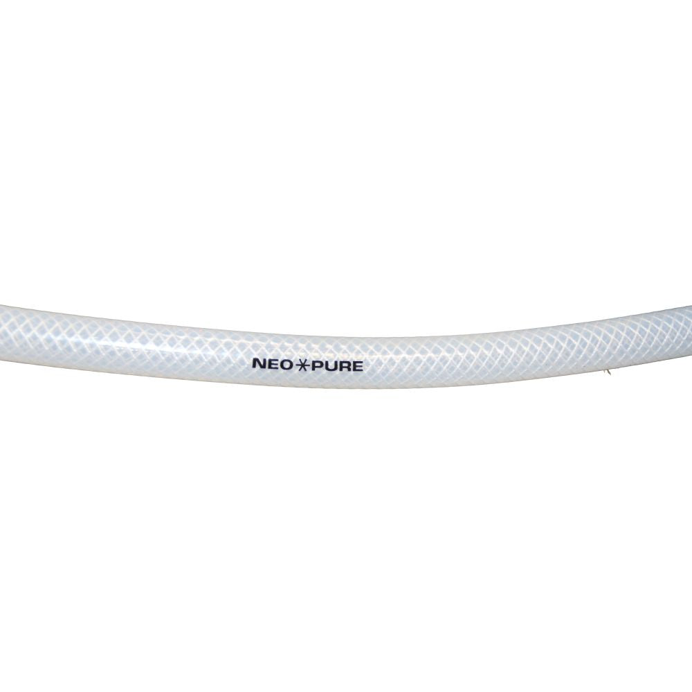 Braid Reinforced Silicone Tubing - 1/8 ID x .365  OD