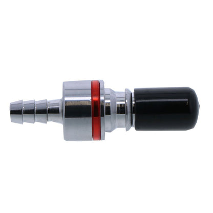 LQ4D22004RED Valved In-Line Liquid Cooling Coupling Insert 1/4 ID Barb Warm Red