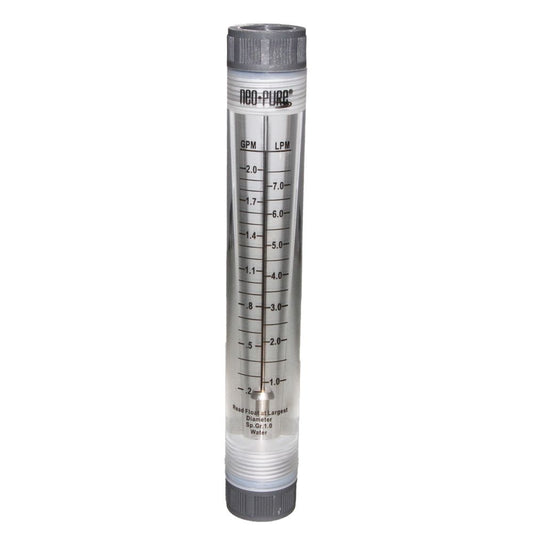 Neo-Pure Inline Flowmeter 2-20GPM 1" FNPT