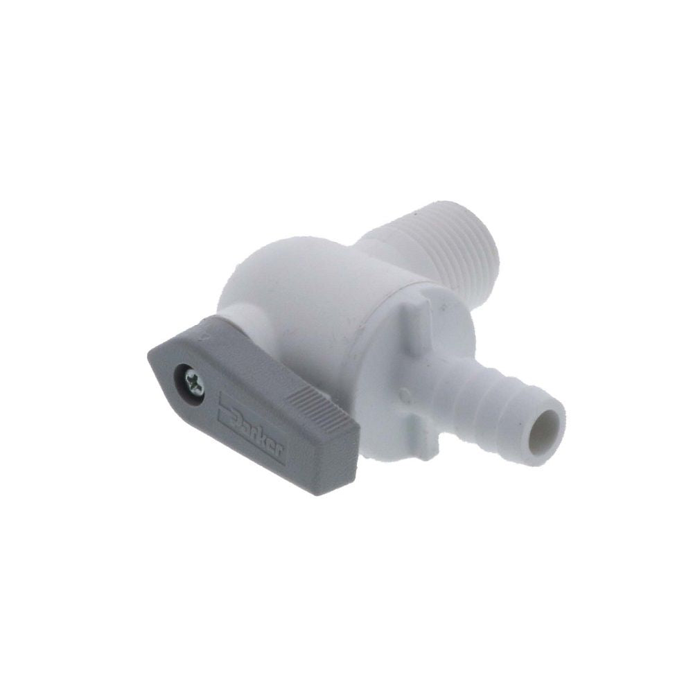 Parker Liquifit Par-Barb Valve Male Elbow - 3/8 ID Barb x 3/8 MPT