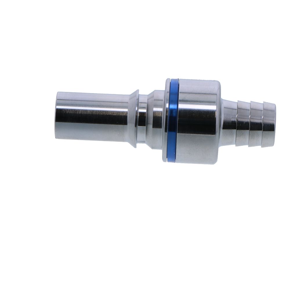 LQ6D22008BLU Valved In-Line Liquid Cooling Coupling Insert 1/2 ID Barb Cool Blue