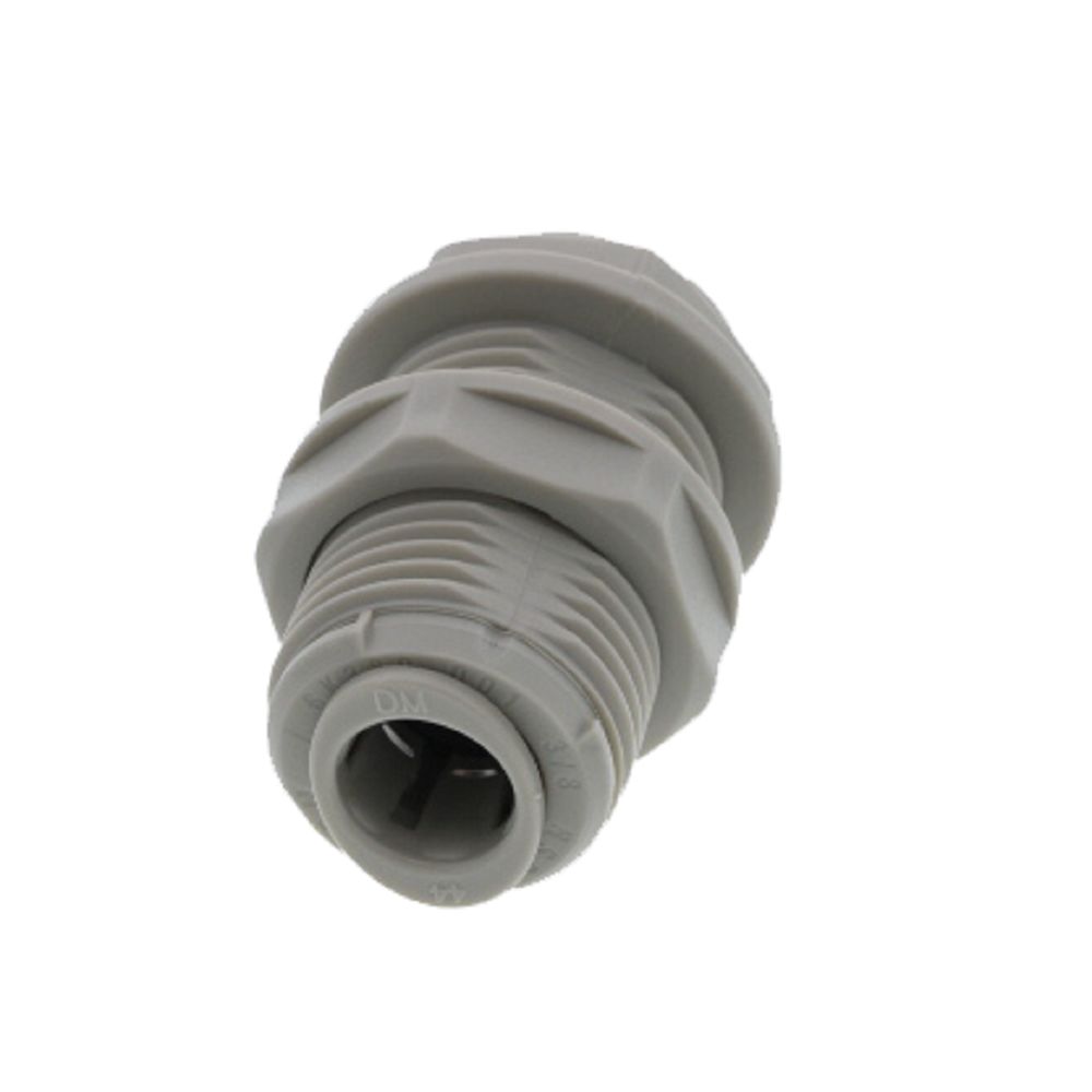 Gray DMfit Bulkhead Union - 3/8 x 3/8