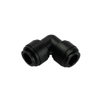 NeoFit - Acetal Black Reducing Union Elbow- 12mm tube OD x 8mm tube OD