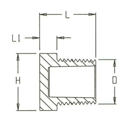 Pipe Plug Hex Head - 3/8" NPT Polypro Black