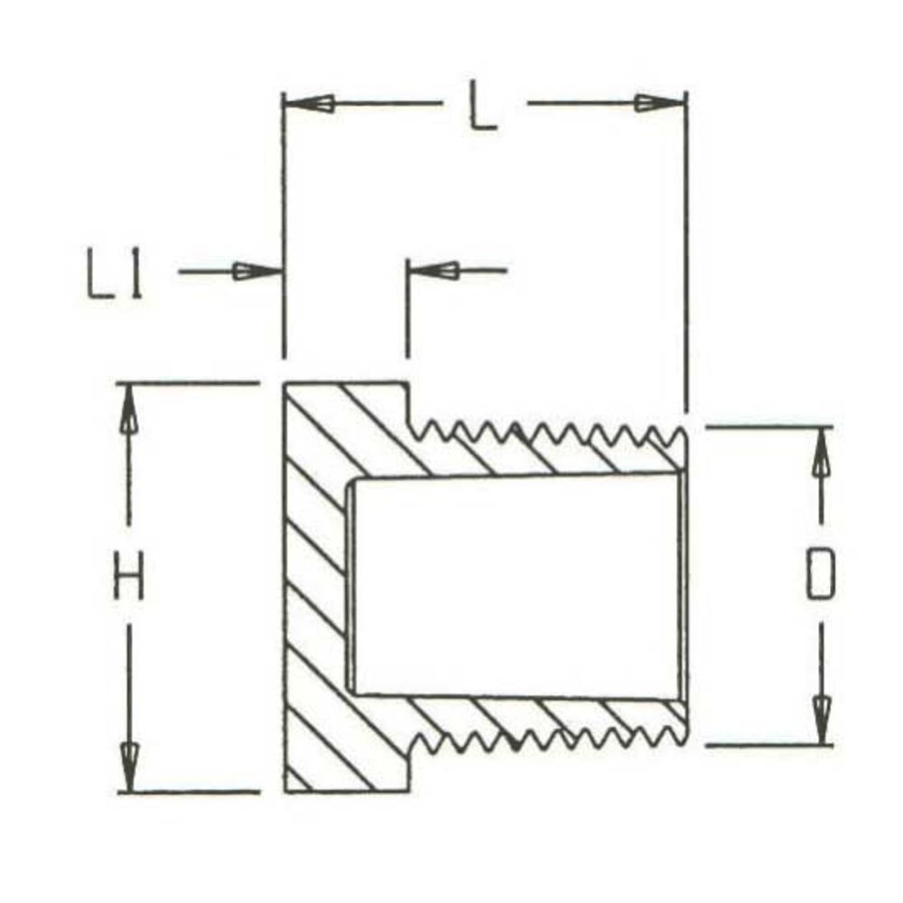 Pipe Plug Hex Head - 3/8" NPT Nylon Natural