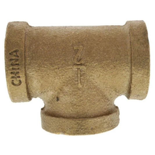 Lead-Free Brass Tee BFT-N4-LF - 1/2 FPT x 1/2 FPT  x 1/2 FPT