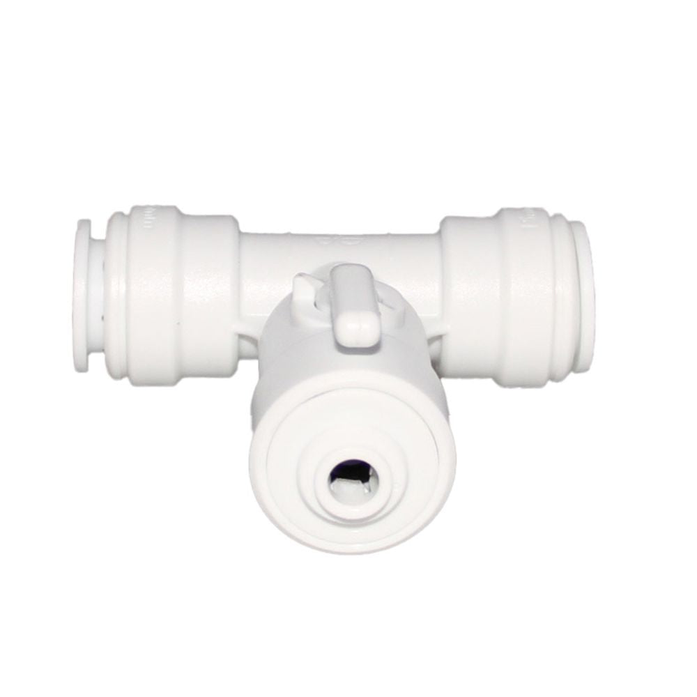 John Guest Acetal Angle Stop Valve w/Check Valve - 15mm x 15mm x 1/4"