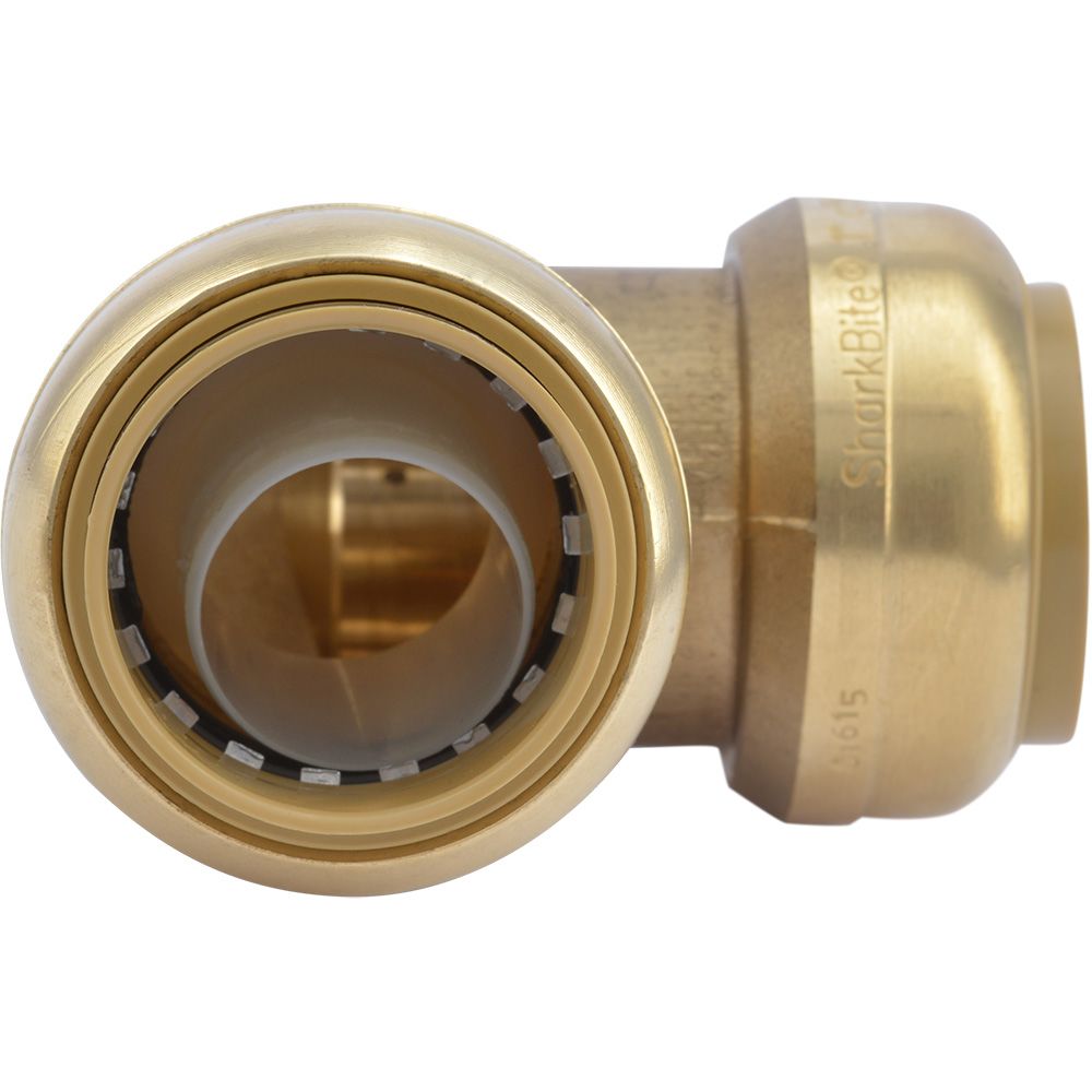 SharkBite® U260LF Lead-Free Brass Push-to-Connect 90-Degree Elbow - 1" x 1"
