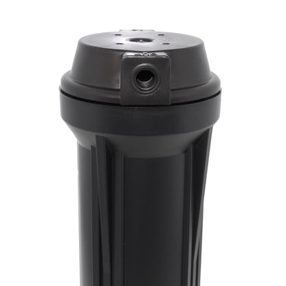 10" Neo-Pure SlimLine Flat Cap Housing NSF Black Cap/Black Sump - 1/4" No Pressure Relief