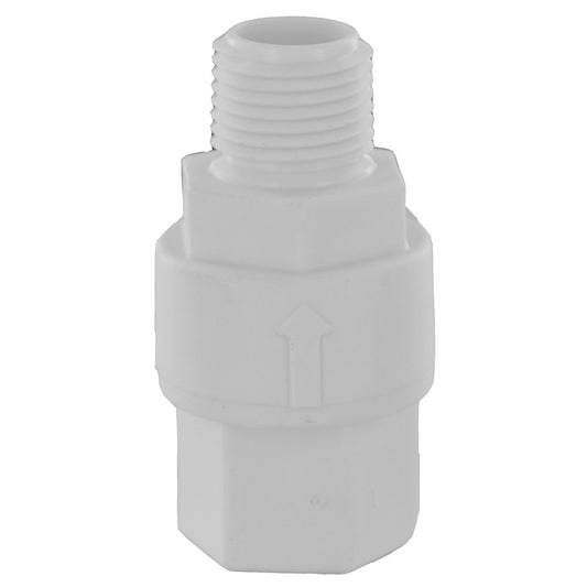 Poppet Check Valve 685 Series 1/2 FPT x 1/2 MPT, 1/3 psi, EPM Hastelloy Spring