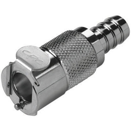 LCD17006V Valved In-Line Hose Barb Coupling Body 3/8 ID Barb FKM [Viton] O-ring