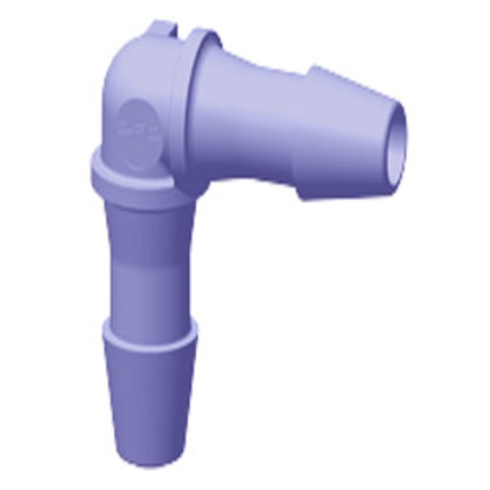 HE891 Elbow Fitting Purple Tint Polycarbonate 1/4 HB X 1/4 HB