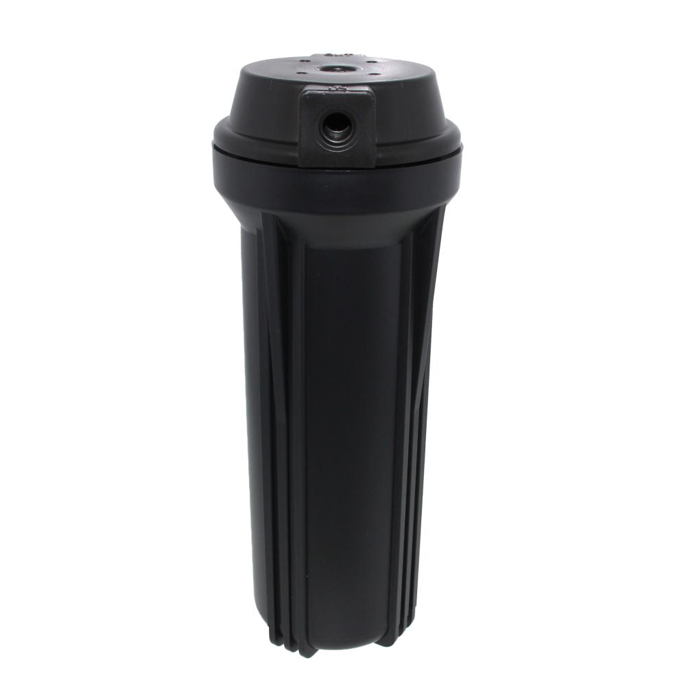 10" Neo-Pure SlimLine Flat Cap Housing NSF Black Cap/Black Sump 3/8" No Pressure Relief