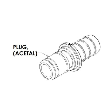 LinkTech 50AC InLine Plug, NV, 3/8" HB