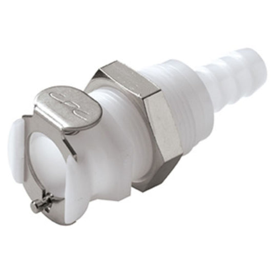 PLC16005 Panel Mount Hose Barb Coupling Body 5/16 ID Barb