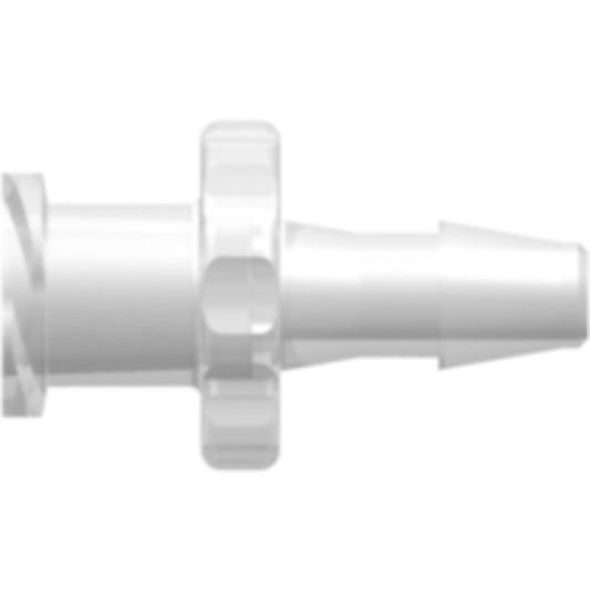 LinkTech Female Luer Thread Style to 200 Series Barb, 1/8" [3.2 mm] ID Tubing, Natural Polypropylene