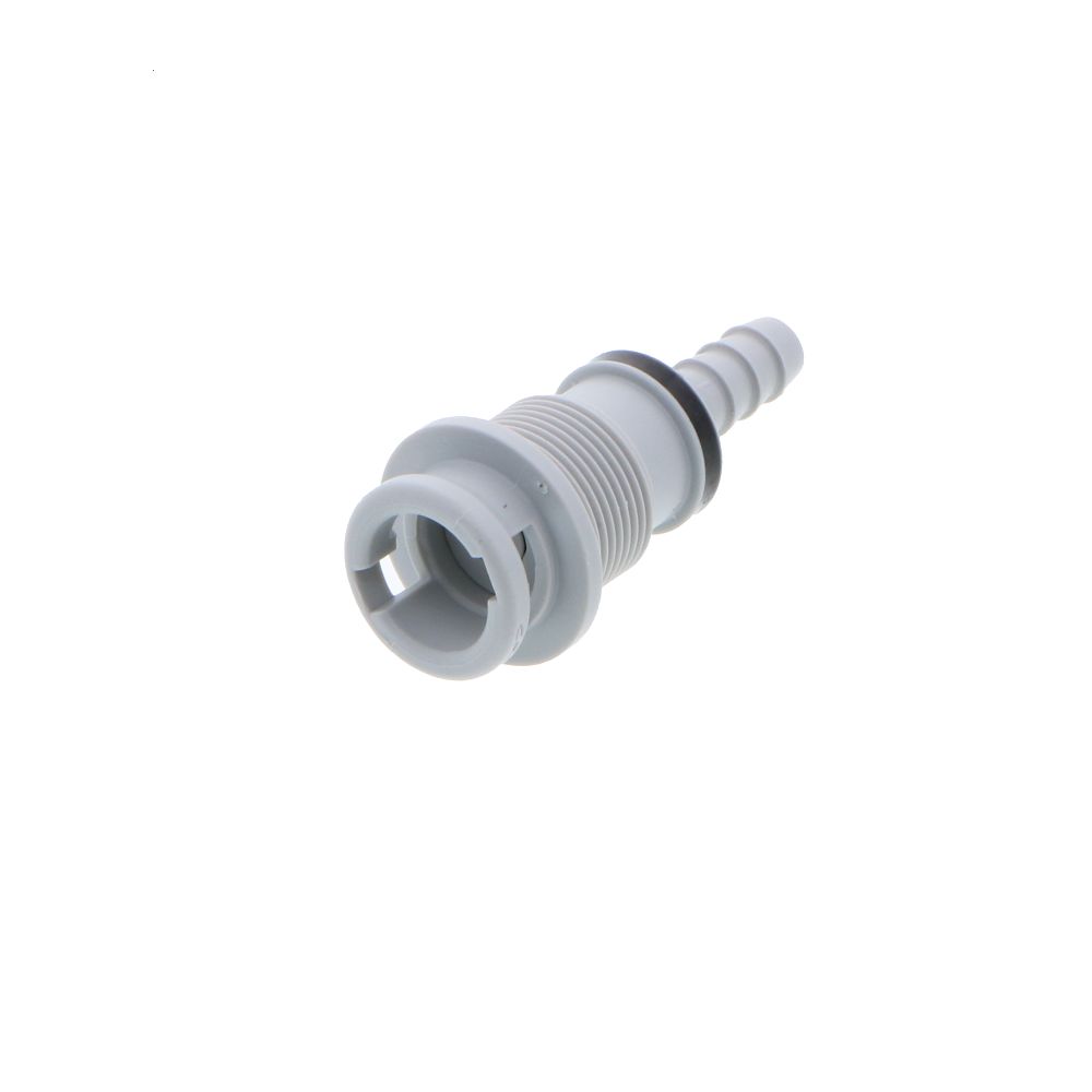 NS2D160412 Valved Panel Mount Hose Barb Coupling Body 1/4 ID Barb