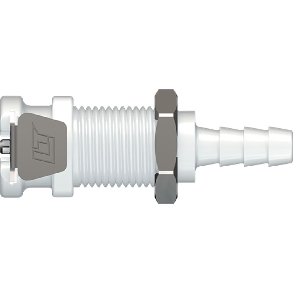 LinkTech 20AC Series Panel Mt. Female, Non-valved, 3/16" HB, Natural Acetal