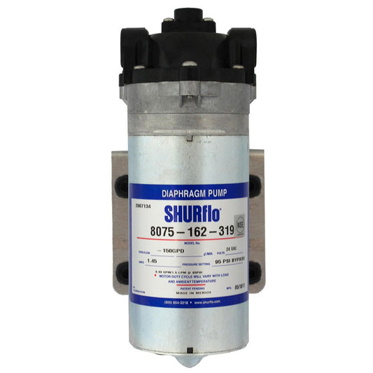 SHURflo 8075-162-319 Silver Series RO Booster Pump 150 GPD 90 PSI 24V