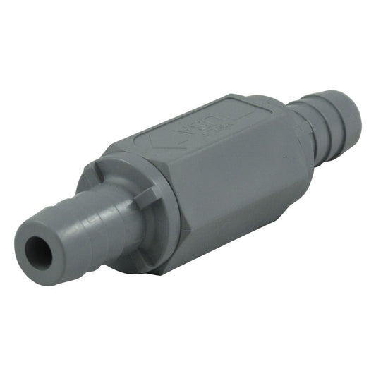Check Valve 426 Series PVC Gray 1/2" OD Barb BUNA