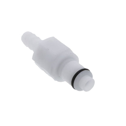 PLCD22004V Valved In-Line Hose Barb Coupling Insert 1/4 ID Barb Viton O-ring