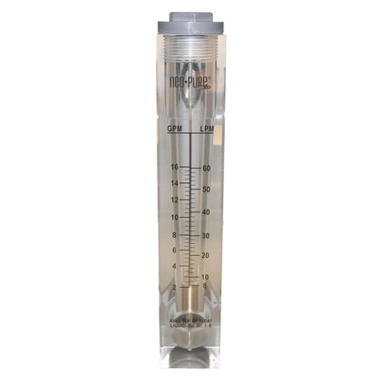 Neo-Pure Panel Mount Flowmeter 2-10GPM 3/4" MNPT