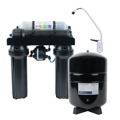neoPure 4 Stage 75gpd RO System w/ .5µ CTOX, Perm Pump, Tank, Sani Kit, AG Faucet CH