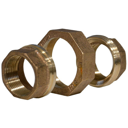 Lead-Free Brass Union 1-1/4 FPT x 1-1/4 FPT