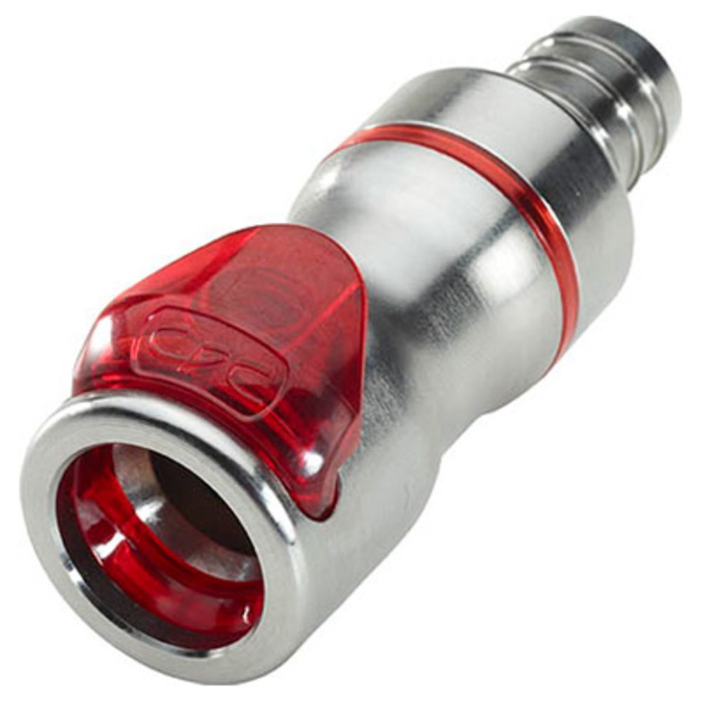 LQ6D17008RED Valved In-Line Liquid Cooling Coupling Body 1/2 ID Barb Warm Red