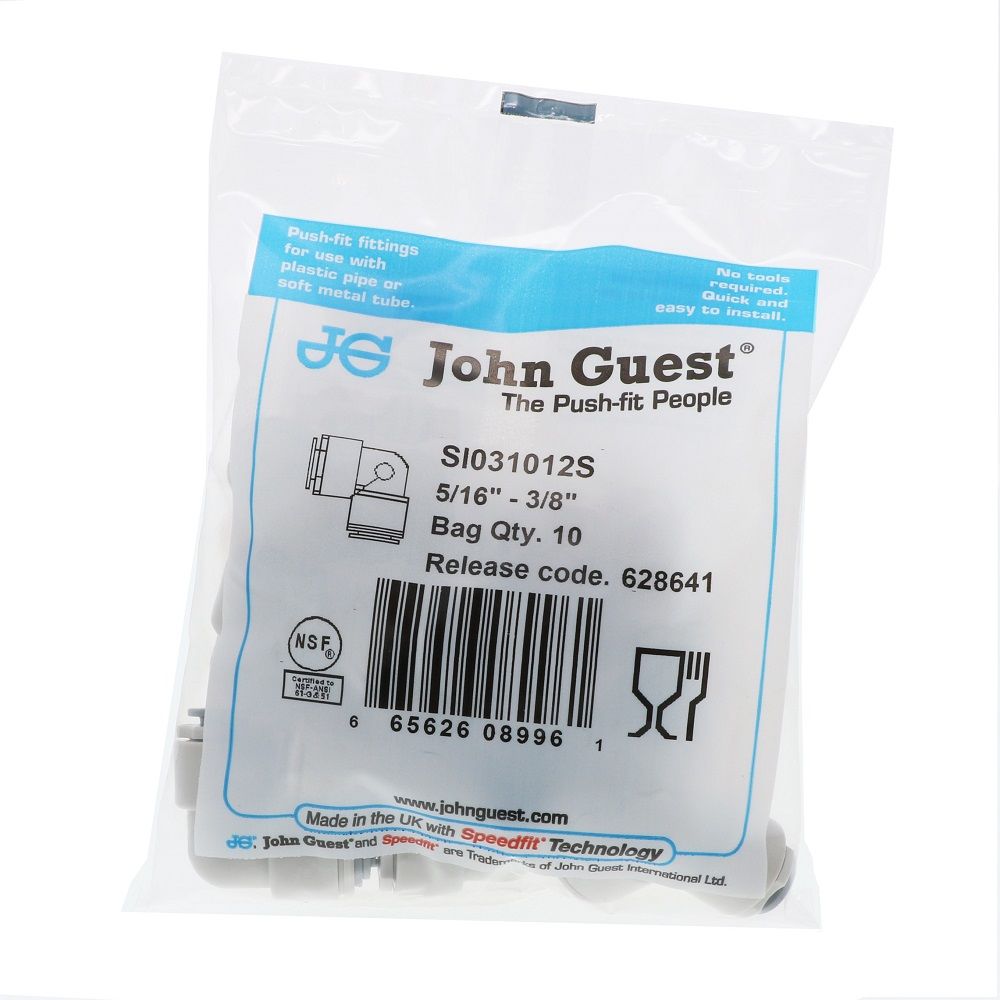 John Guest Superseal Elbow - 5/16 Superseal x 3/8