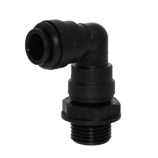 John Guest 6mm x 1/8" [BSPT] Acetal Swivel Male Elbow - Black