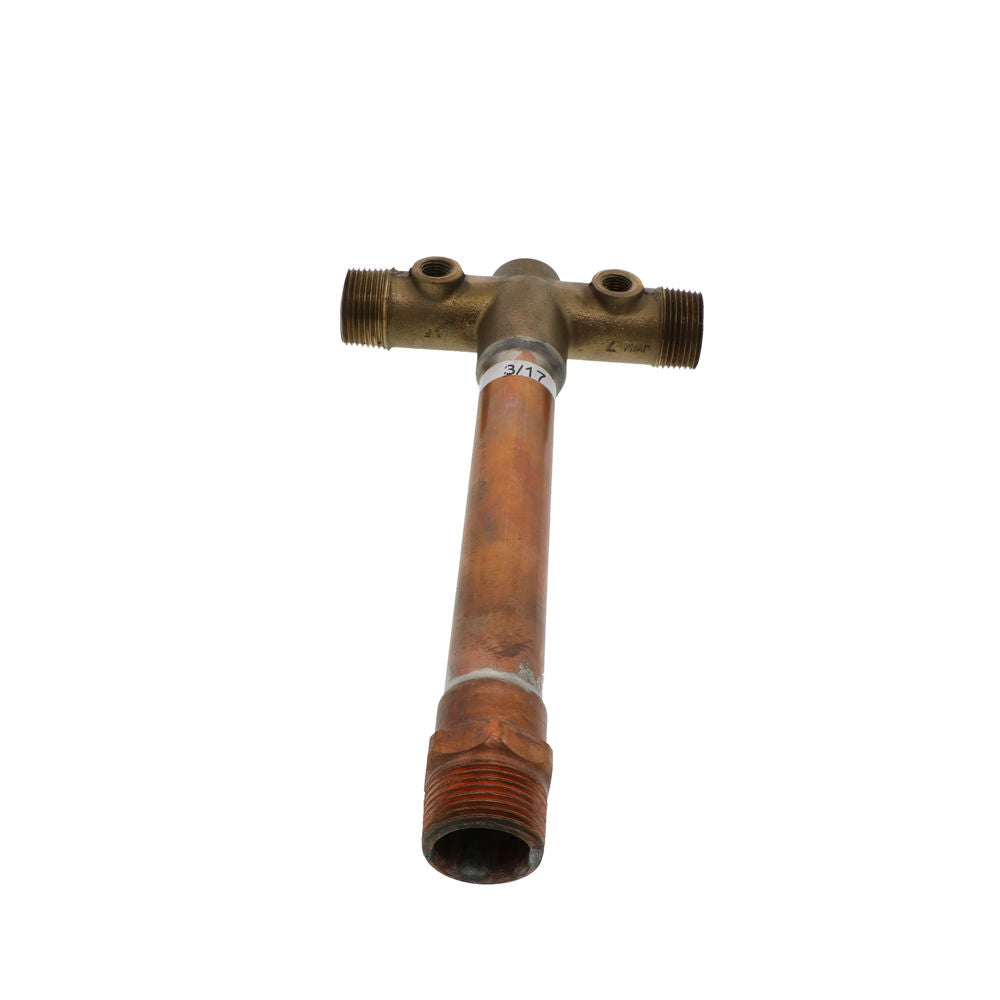 Brass Tank Cross 1" x 3/4" x 10" w/ 1 Tap