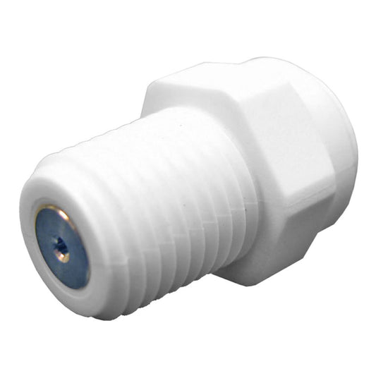 Male Straight Check Valve Stainless Steel - 1/4" Push-in x 1/4" MPT