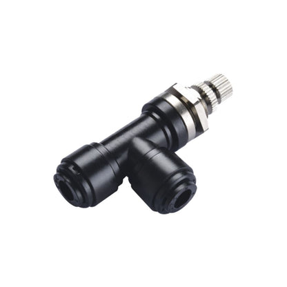 NeoFit - Acetal Black Flow Control Elbow Bulkhead 6mm tube