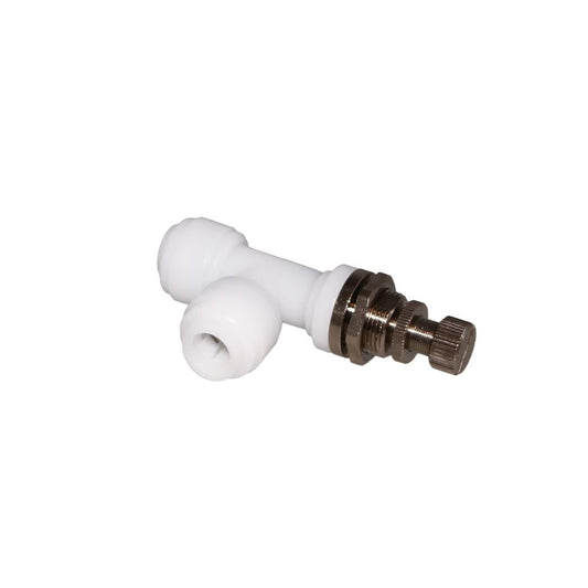 NeoFit - Acetal Natural White Flow Control Elbow Bulkhead 3/8" tube