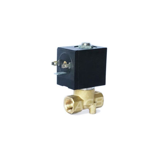 Solenoid Valve, 1" NPT, 2 Way NC, Brass, 24V DC, 150psi, 1/2' conduit & Lead Wires
