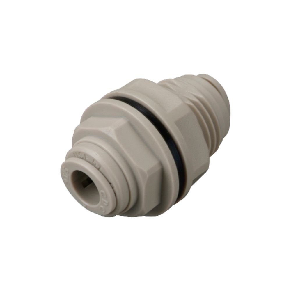 NeoFit - Acetal Gray Bulkhead Connector 8mm [5/16"] tube