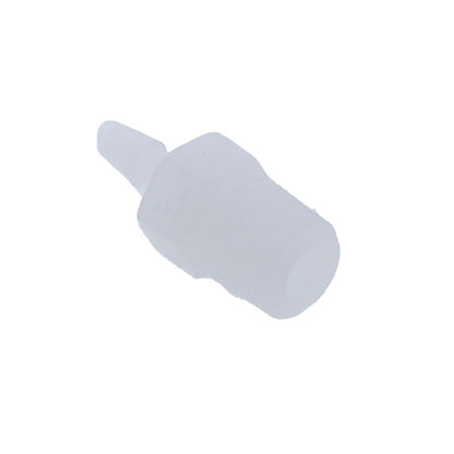 FitQuik PVDF [Kynar] Thread to Tube Straight Fitting - 1/8 NPT to 1/8 ID Barb