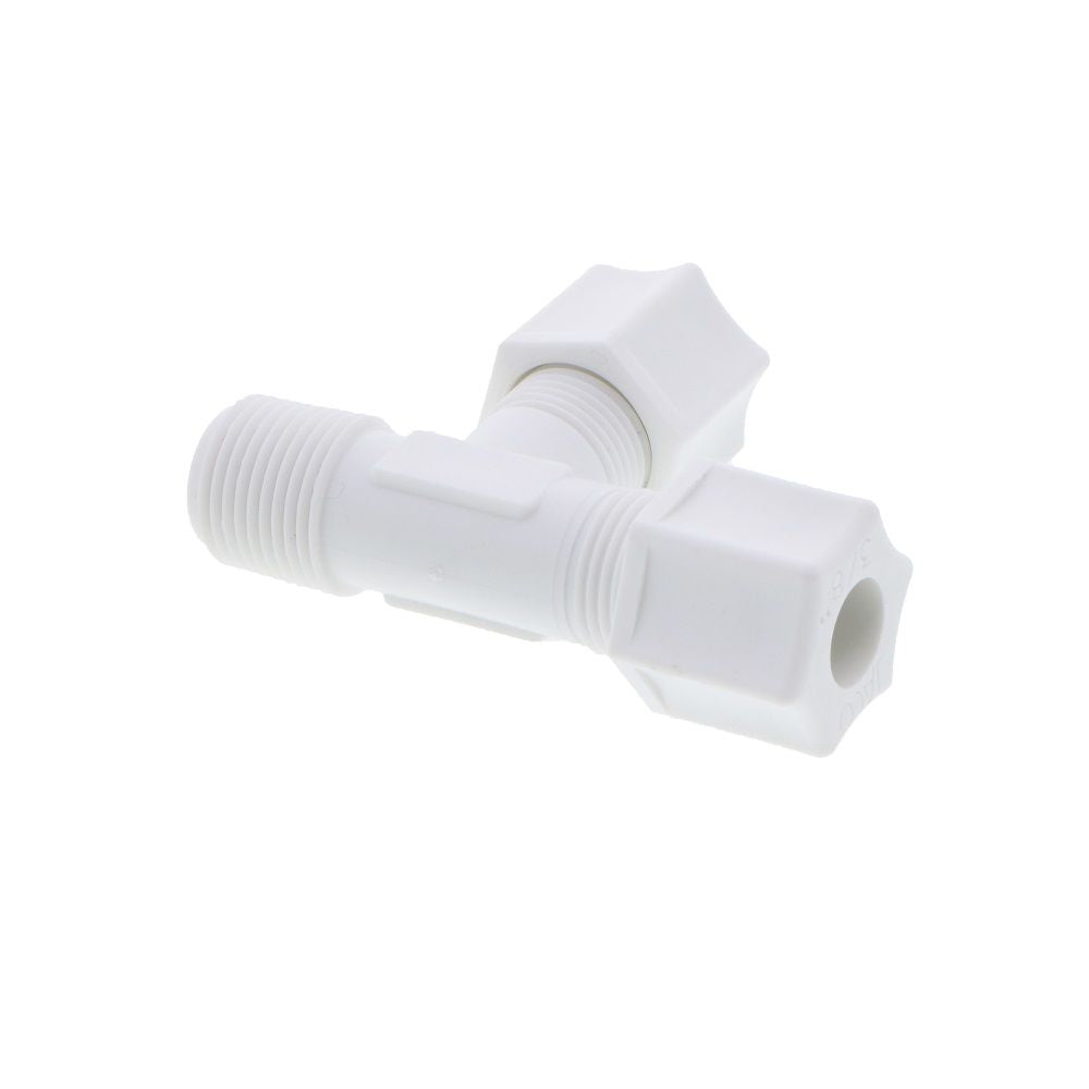 JACO 75-6-6-P-O Polypropylene Male Run Tee 3/8 OD Tube x 3/8 MPT