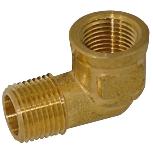 Lead-Free Brass Street Elbow - 3/8 MPT x 3/8 FPT